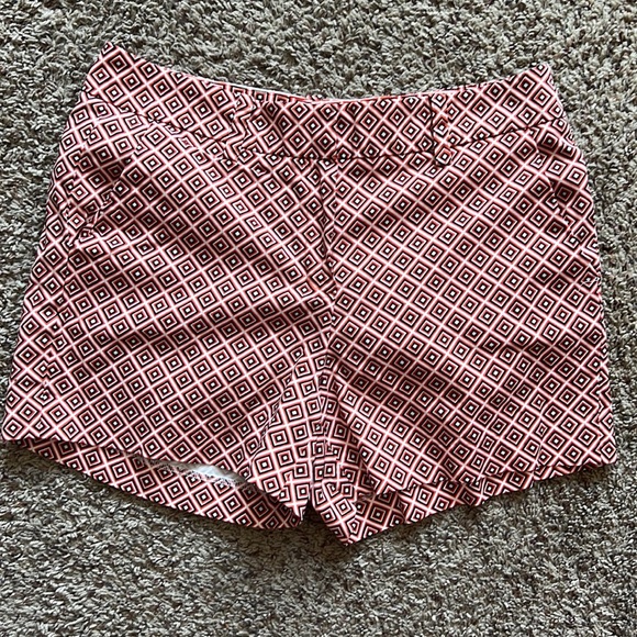 Kenar sz 6 women’s shorts orange, black & white geometric pattern squares - Picture 1 of 5